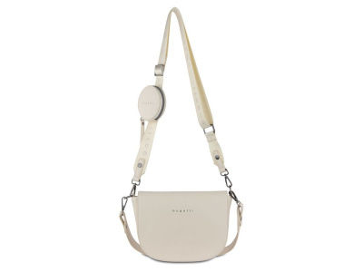 Сумка наплечная женская BUGATTI АЛМАТА | ALMATA, с кошельком, бежевая, полиуретан, 27х6х18,5 см