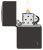 Зажигалка ZIPPO Armor® Пламя c глянцевым черным покрытием | Flame High Polish Black, латунь/сталь, черная, 38x13x57 мм