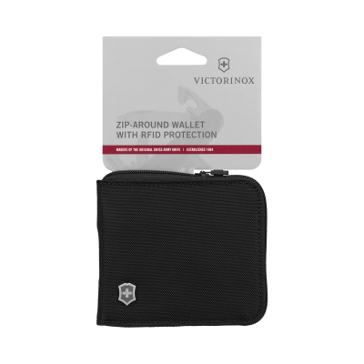 Бумажник VICTORINOX TA 5.0 Zip-Around Wallet с RFID защитой, чёрный, нейлон, 11x1x10 см