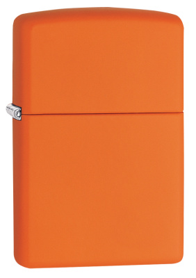 Зажигалка ZIPPO классическая с оранжевым матовым покрытием | Classic Orange Matte, латунь/сталь, оранжевая, матовая, 38x13x57 мм