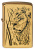 Зажигалка ZIPPO Proud Lion, с покрытием Brushed Brass, латунь/сталь, золотистая, 38x13x57 мм