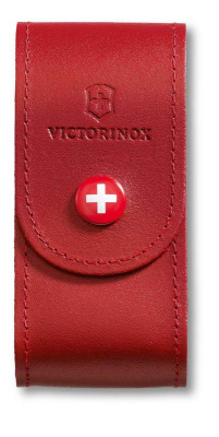 Чехол на ремень VICTORINOX для ножей 91 мм толщиной 5-8 уровней, кожаный, красный