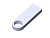 USB 2.0-флешка на 4 Гб с мини чипом и круглым отверстием, белый , размер 4ГБ