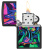 Зажигалка ZIPPO Counter Culture с покрытием Black Light, латунь/сталь, черная,матовая 38x13x57 мм