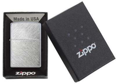 Зажигалка ZIPPO классическая с узором Елочка | Herringbone Sweep, латунь/сталь, серебристая, матовая, 38x13x57 мм