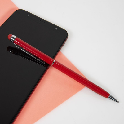 TOUCHWRITER, ручка шариковая со стилусом для сенсорных экранов, голубой/хром, металл
