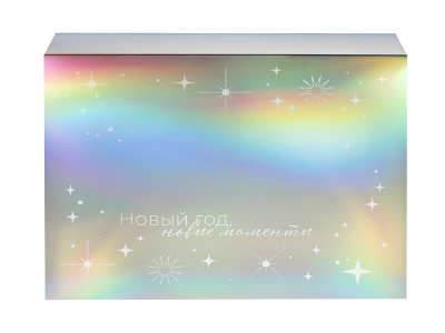 Подарочная коробка с голографическим шубером Aurora, XL, вн. размер 300х235х105 мм. , размер XL