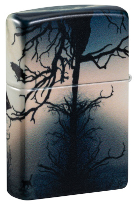 Зажигалка ZIPPO Horror House с покрытием 540 Matte, латунь/сталь, белая, 38x13x57 мм