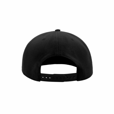 Бейсболка "SNAP BACK", 6 клиньев, пластик. застежка, черный, 100% п/э,100% х/б, 400 гр/м2