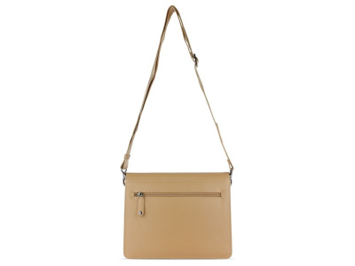 Сумка через плечо женская BUGATTI ЭЛЬЗА | ELSA, песочного цвета, воловья кожа/полиэстер, 25х8,5х20 см