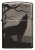 Зажигалка ZIPPO Wolves Design с покрытием Black Ice®, латунь/сталь, чёрная, глянцевая, 38x13x57 мм Зажигалка ZIPPO Wolves Design с покрытием Black Ice®, латунь/сталь, чёрная, глянцевая, 38x13x57 мм