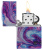 Зажигалка ZIPPO Universe Astro с покрытием 540 Tumbled Chrome, латунь/сталь, сиреневая, 38x13x57 мм