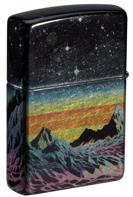 Зажигалка ZIPPO Space in Color Design с покрытием 540 Tumbled Chrome, латунь/сталь, разноцветная, 38x13x57 мм
