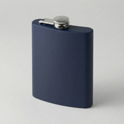 Фляжка 240 мл Remarque soft touch, 304 сталь, синий (Р)