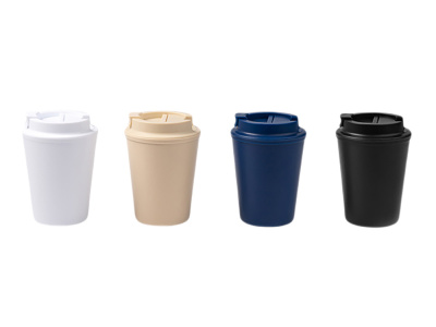 Стакан OKLAN/ОКЛАН с полипропиленовым корпусом и крышкой, бежевый