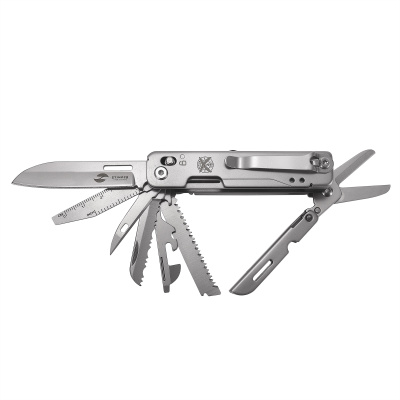 Мультитул Stinger, 92 х 30 мм, 15 функций, нержавеющая сталь, серебристый, в картонной коробке