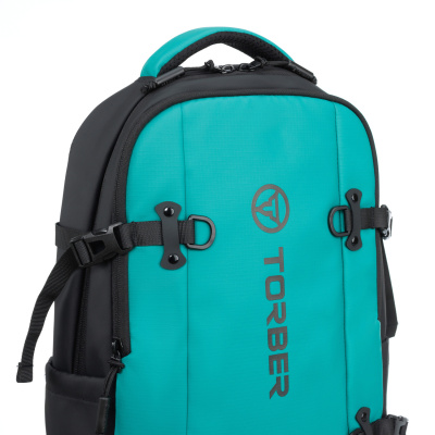 Рюкзак спортивный TORBER ЭКСТРИМ 18", зелёный/чёрный, 31 х 12 х 46 см, 17л