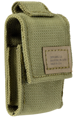 Чехол ZIPPO для широкой зажигалки,нейлон,с нейлоновым фиксатором на ремень, зеленый