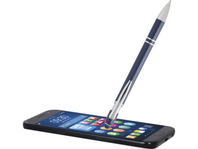 Kish шариковая ручка с серебристой отделкой - Темно - синий (черные чернила) , размер черные чернила