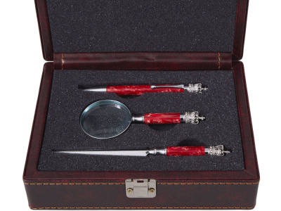 Набор Принц Уэльский : ручка шариковая, лупа, нож для бумаг