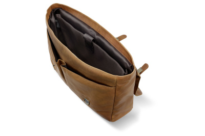 Портфель KLONDIKE RUSH «Louis»,натуральная кожа в коньячном цвете, 40 х 30 х 10 см