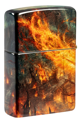 Зажигалка ZIPPO Fire Mage с покрытием 540 Tumbled Brass, латунь/сталь, разноцветная, 38x13x57 мм