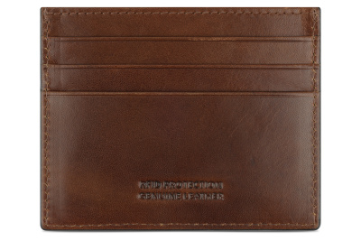 Портмоне для кредитных карт BUGATTI АРИСТОКРАТ | NOBILE, с защитой данных RFID, коричневое, натуральная воловья кожа, 10х0,3х8 см