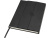 Блокнот Alejandra формата А5 с твердой обложкой из переработанной кожи - сплошной черный