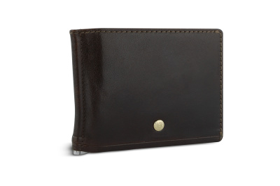 Зажим для денег BUGATTI НЕАПОЛЬ | NEAPLES, с защитой данных RFID, коричневый, натуральная воловья кожа, 11х1х8,5 см