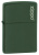Зажигалка ZIPPO Логотип с зеленым матовым покрытием | Logo Green Matte, латунь с порошковым покрытием, зеленая, матовая, 38x13x57 мм