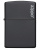 Зажигалка ZIPPO Логотип с черным матовым покрытием | Logo Black Matte, латунь/сталь, чёрная, матовая, 38x13x57мм