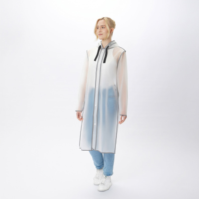 Дождевик Providence 2.0, прозрачный/серый светоотражающий с чехлом , размер XL-2XL