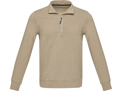 Tin унисекс-свитер с молнией на четверть из переработанных материалов Aware™ - Oatmeal , размер S