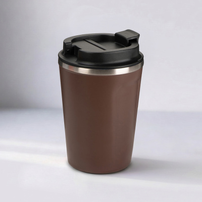 Термокружка CAFe COMPACT, 380 мл, коричневый