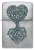 Зажигалка ZIPPO Корни любви с покрытием матовый хром | Rooted in Love Design Brushed Chrome, латунь/сталь, серебристая, 38x13x57 мм