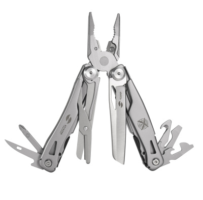 Мультитул Stinger, 106 мм, 15 функций, сталь, серебристый, в картонной коробке, в комплекте нейлоновый чехол
