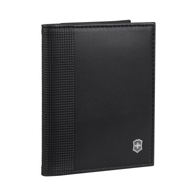 Визитница VICTORINOX Altius Alox с защитой от сканирования RFID, чёрная, натуральная кожа, 9x1x10 см