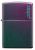 Зажигалка ZIPPO Логотип с зелено-фиолетовым покрытием | Logo Iridescent, латунь/сталь, фиолетовая, матовая, 38x13x57 мм