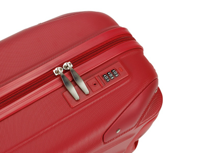 Чемодан TORBER В Отпуск, красный, ABS-пластик, 37 х 25 х 56,5 см, 36 л, 2,5 кг , размер S