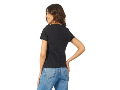 Футболка Heavy Super Club женская с V-образным вырезом, черный , размер M