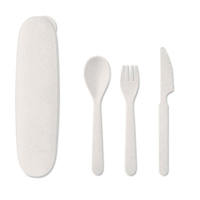 Набор столовых приборов белый