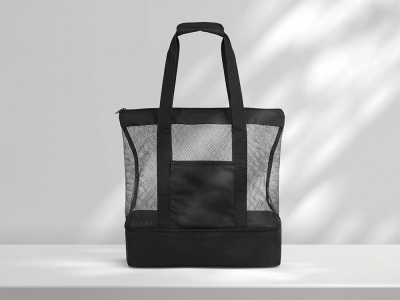Сумка для шопинга и пляжа Coolmesh с изотермическим отделением внизу, черный