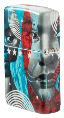 Зажигалка ZIPPO Тристан Итон с матовым покрытием на 540° | Tristan Eaton 540 Matte, латунь/сталь, разноцветная, 38x13x57 мм