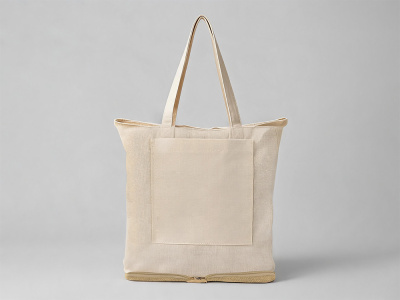 Складная сумка Jute из джута и хлопка, натуральный