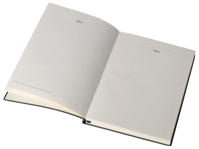 Бизнес блокнот Supreme с вставкой из софт-тача, гибкая обложка, 128 листов, синий