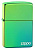 Зажигалка ZIPPO Logo с покрытием High Polish Teal, латунь/сталь, зелёная, глянцевая, 38x13x57 мм