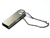 USB 2.0-флешка на 512 Мбайт с мини чипом и круглым отверстием, серебристый , размер 512МБ