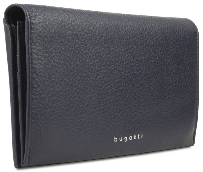 Кошелёк женский BUGATTI СУПЕР ЛЕДИ | LADY TOP, тёмно-синий, натуральная воловья кожа, 19,5х2х10 см