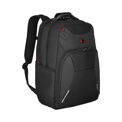 Рюкзак WENGER Cosmic 17", чёрный, переработанный ПЭТ/ПВХ/полиэстер, 34 x 23 x 49 см, 30 л