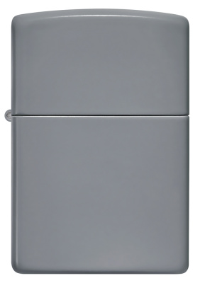 Зажигалка ZIPPO классическая со светло-серым покрытием | Classic Flat Grey, латунь/сталь, серая, глянцевая, 38x13x57 мм